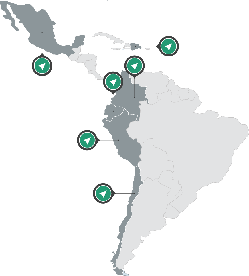 Peta operasi Amerika Latin